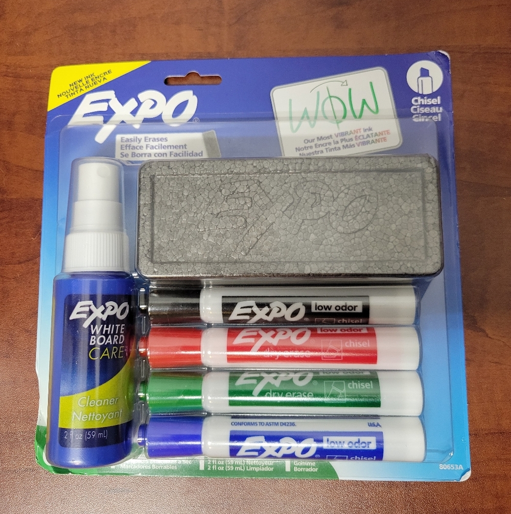 Expo Dry Erase Care Set with Markers Nwt